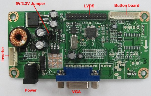 14-19\" LCD monitor universal main borad with VGA connector