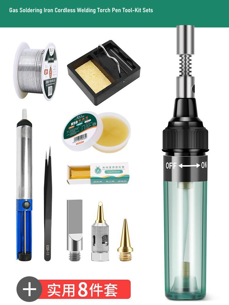 Gas Soldering Iron Cordless Welding Torch Pen Tool-Kit Sets