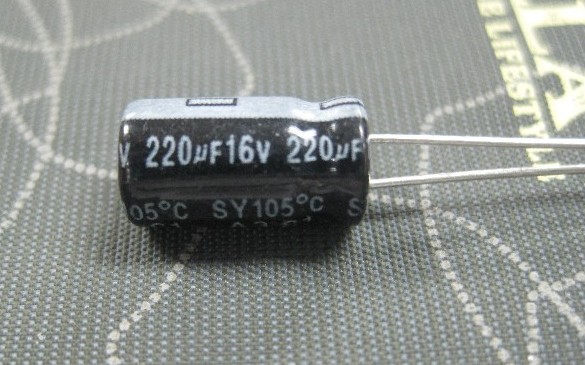 16V-220uF, 10*20MM ROHS capacitor 10pcs/lot