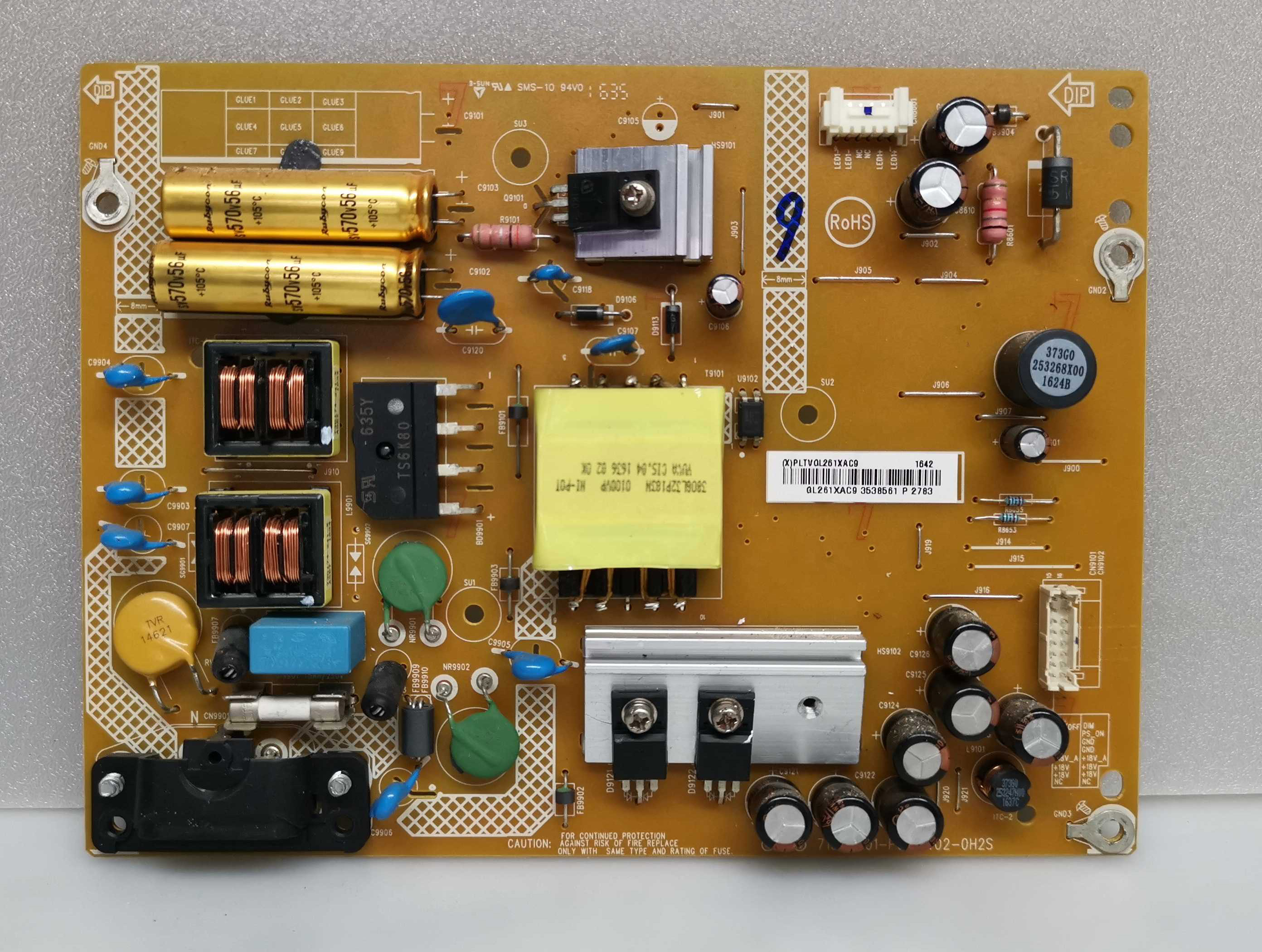715G7801-P01-W02-0H2S tv power supply board