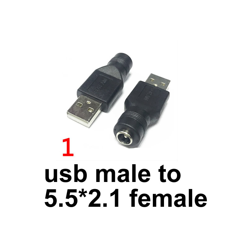 USB male to 5.5*2.1 female